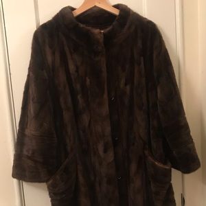 Beautiful Brown Tiger Pattern Mink Coat